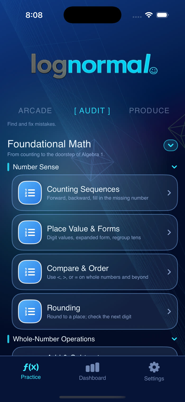 Foundational LogNormal interface