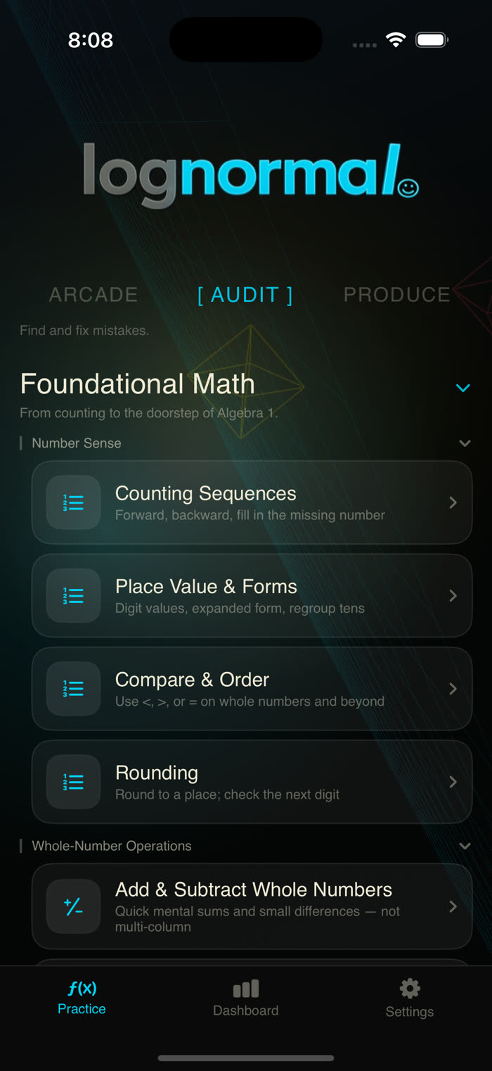 Developing LogNormal interface